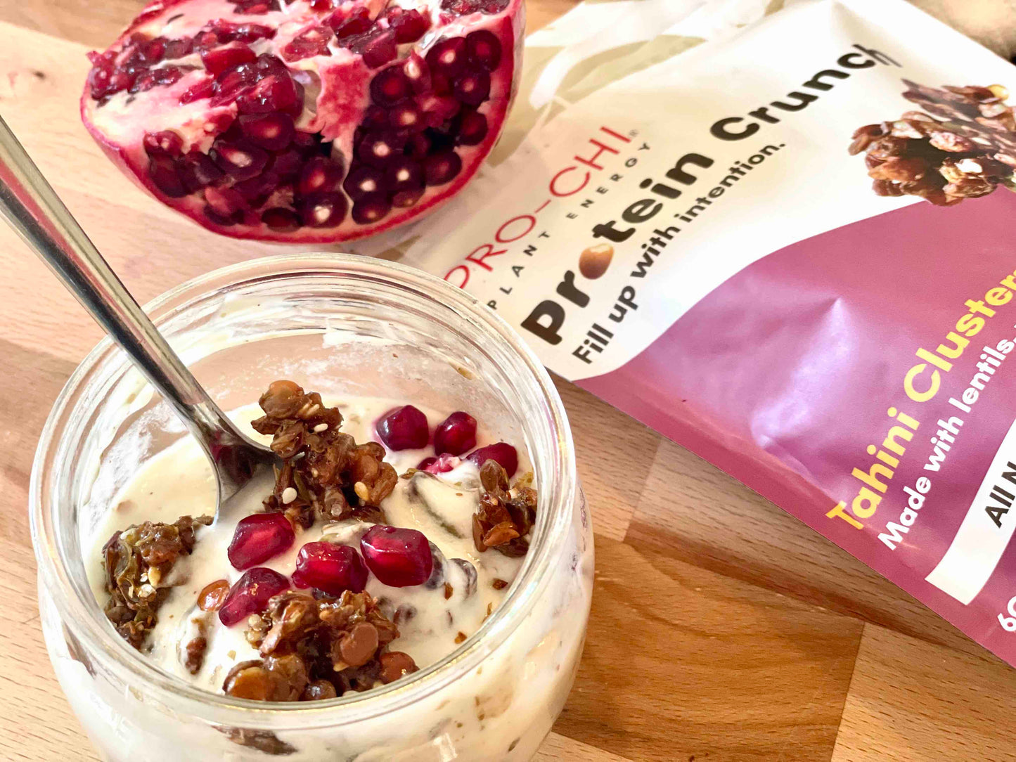 plant based grain free granola healthy snack tahini