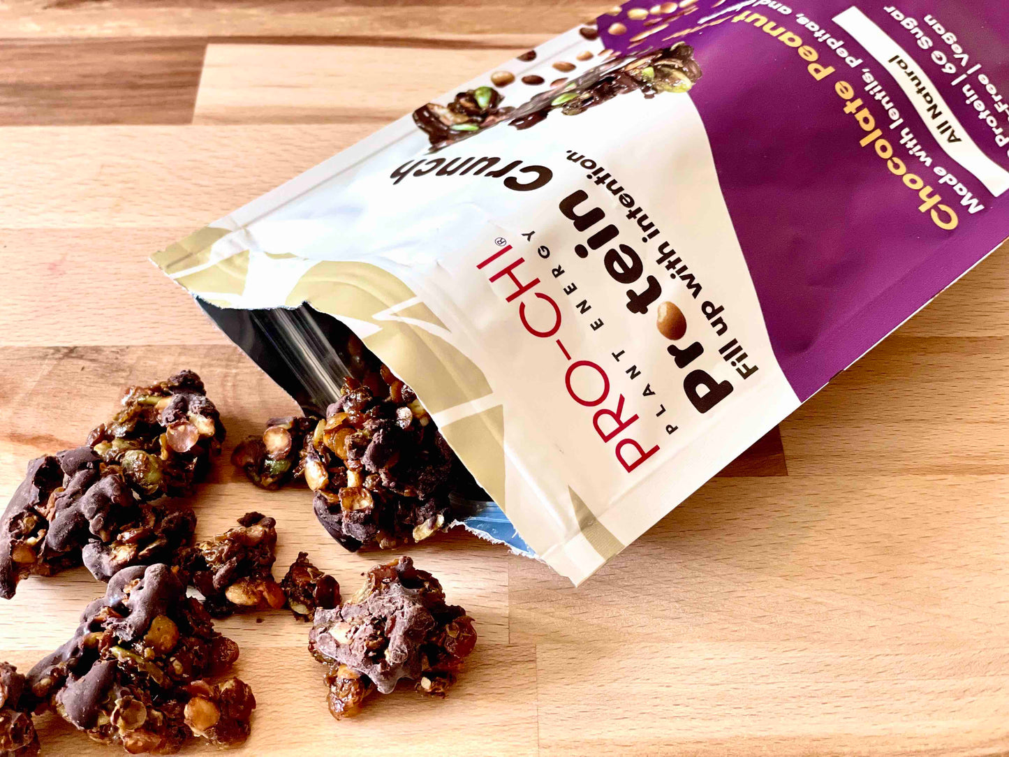 plant based grain free granola healthy snack chocolate peanut butter