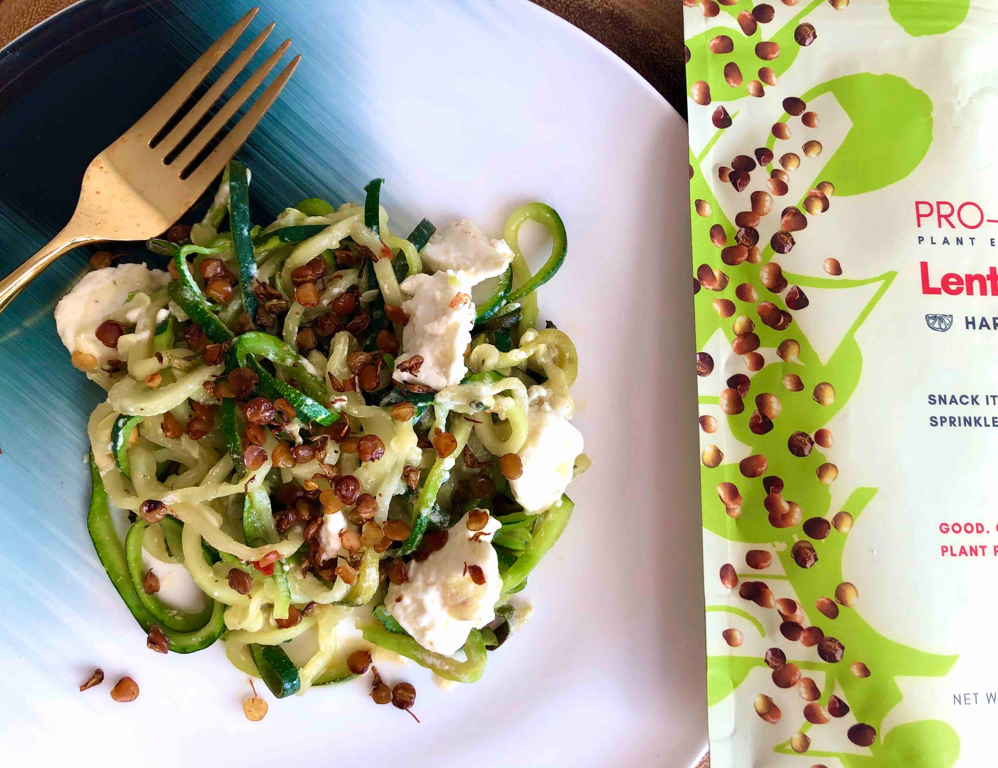 crunchy lentils salad topper plant based snack